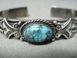 Important Albert Jake Vintage Native American Navajo Turquoise Sterling Silver Bracelet-Nativo Arts
