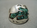 Wonderful Vintage Navajo Turquoise Bird Sterling Silver Native American Ring-Nativo Arts