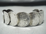 Rare Vintage Native American Navajo Coin Row Bracelet Old-Nativo Arts