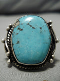 One Of The Best Vintage Native American Navajo Blue Diamond Turquoise Sterling Silver Ring Old-Nativo Arts