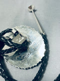 Tommy Lowe Native American Navajo Turquoise Sterling Silver Bolo Tie-Nativo Arts
