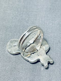 Whimsical Native American Zuni Coral Sterling Silver Mickey Mouse Ring-Nativo Arts