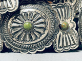 Royston Turquoise Vintage Native American Navajo Roger Skeet Sterling Silver Concho Belt-Nativo Arts
