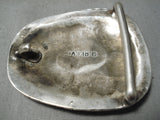 Important Vintage Native American Navajo Gary Reeves Sterling Silver Turquoise Buckle Old-Nativo Arts