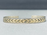 Foster Yazzie Vintage Native American Navajo Sterling Silver 14k Gold Bracelet-Nativo Arts
