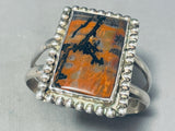 Most Unique Rectangular Vintage Native American Navajo Petrified Wood Sterling Silver Bracelet-Nativo Arts