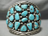 Best Craziest Vintage Native American Navajo Tommy Moore Turquoise Sterling Silver Bracelet-Nativo Arts