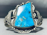 Randy Tom Vintage Native American Navajo Gilbert Turquoise Sterling Silver Bracelet-Nativo Arts