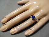 Native American Authentic Vintage Ben Nighthorse Campbell Lapis Sterling Silver Ring-Nativo Arts