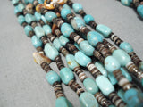 Important Rye Whitegoat Navajo Turquoise Native American Necklace-Nativo Arts