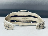 Native American One Of The Most Unique Vintage Cal Martinez Sterling Silver Bracelet-Nativo Arts