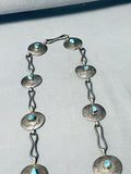 Fantastic Vintage Native American Navajo Kingman Turquoise Sterling Silver Concho Belt-Nativo Arts