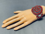 Beautiful Signed Vintage Native American Zuni Sterling Silver Cluster Bracelet-Nativo Arts