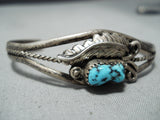 Wonderful Vintage Native American Navajo Sleeping Beauty Turquoise Sterling Silver Bracelet-Nativo Arts