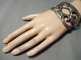 Very Old Vintage Navajo Sterling Silver Bracelet Native American Old-Nativo Arts