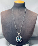 Shooting Native Star Native American Navajo Turquoise Sterling Silver Necklace-Nativo Arts