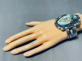 One Of The Most Unique Vintage Native American Navajo Turquoise Sterling Silver Bracelet-Nativo Arts
