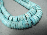 Incomparable Vintage Native American Navajo Turquoise Heishi Sterling Silver Necklace-Nativo Arts