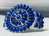 Incredible Native American Navajo Teardrop Lapis Sterling Silver Bracelet-Nativo Arts