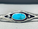 Important Kee Vintage Native American Navajo Turquoise Sterling Silver Bracelet-Nativo Arts