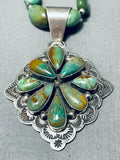 One Of The Best Vintage Native American Navajo Royston Turquoise Sterling Silver Necklace-Nativo Arts