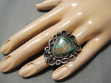 Marvelous Silver Works!! Vintage Native American Navajo Royston Turquoise Sterling Ring-Nativo Arts
