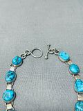 Fabulous Vintage Native American Navajo Morenci Turquoise Sterling Silver Bracelet-Nativo Arts