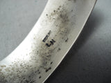 Superb Vintage Native American Navajo Sterling Silver Storyteller Braceleet Signed-Nativo Arts