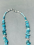 Rare Vintage Native American Navajo Chunky Turquoise Sterling Silver Necklace-Nativo Arts
