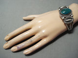 Important Vintage Native American Navajo Leo Martinez Turquoise Sterling Silver Bracelet-Nativo Arts