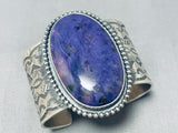 One Of The Best Native American Navajo Sugilite Sterling Silver Bracelet Cuff-Nativo Arts