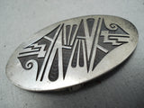 Emery Holmes Magnificent Native American Hopi Sterling Silver Buckle-Nativo Arts