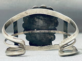 Unique Chainlink Vintage Native American Navajo Boulder Turquoise Sterling Silver Bracelet-Nativo Arts