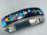 Stars In The Sky Native American Navajo Turquoise Sterling Silver Bracelet-Nativo Arts