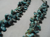One Of Finest Vintage Native American Navajo Battle Mountain Turquoise Sterling Silver Necklace-Nativo Arts