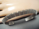 Dramatic Navajo Sterling Silver Bracelet Native American-Nativo Arts
