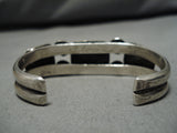 Incredible Vintage Native American Navajo Carico Lake Turquoise Sterling Silver Bracelet Old-Nativo Arts