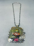 The Best Important Vintage Hand Carved Turquoise Sterling Silver Fetish Necklace-Nativo Arts