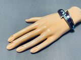 Dynamic Vintage Native American Zuni Sugulite & Blue Gem Turquoise Sterling Silver Bracelet-Nativo Arts