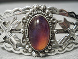 Rare Early Century Vintage Native American Navajo Sterling Silver Dragon's Breath Opal Bracelet-Nativo Arts