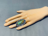 Incredible Native American Navajo Royston Turquoise Sterling Silver Ring Signed-Nativo Arts