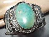 Huge Vintage Native American Navajo Royston Turquoise Sterling Silver Flank Bracelet-Nativo Arts