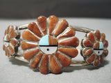 Museum Vintage Zuni Native American Turquoise Sterling Silver Bracelet-Nativo Arts