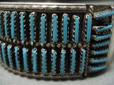 Stunning Vintage Native American Navajo Turquoise Sterling Silver Yazzie Bracelet-Nativo Arts