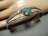 Rare Vintage Navajo Carrillos Turquoise Native American Sterling Silver Bracelet-Nativo Arts