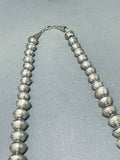 Astonishing Vintage Native American Navajo Sterling Silver Bead Necklace-Nativo Arts