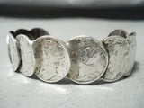 Rare Vintage Native American Navajo Coin Row Bracelet Old-Nativo Arts