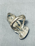 Impressive Vintage Native American Navajo Black Onyx Sterling Silver Ring-Nativo Arts