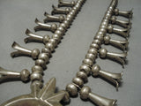 Rare 1930's Vintage Native American Navajo Sterling Silver Squash Blossom Necklace Old-Nativo Arts