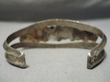 Very Early Vintage Native American Navajo Cerrillos Turquoise Sterling Silver Bracelet Old-Nativo Arts